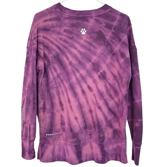 Handmade Fur Mama Tie Dye Sweatshirt Pullover Women Small Pink Purple Reflective - Picture 2 of 15